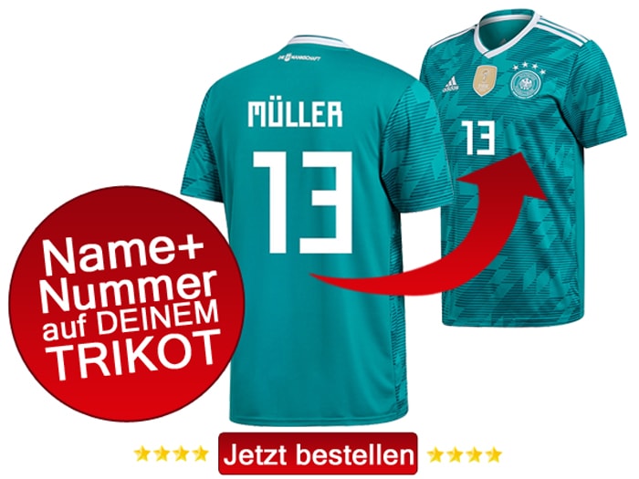 Das neue DFB Away Trikot mit Beflockung inkl. Spielername & Rückennummer kaufen!