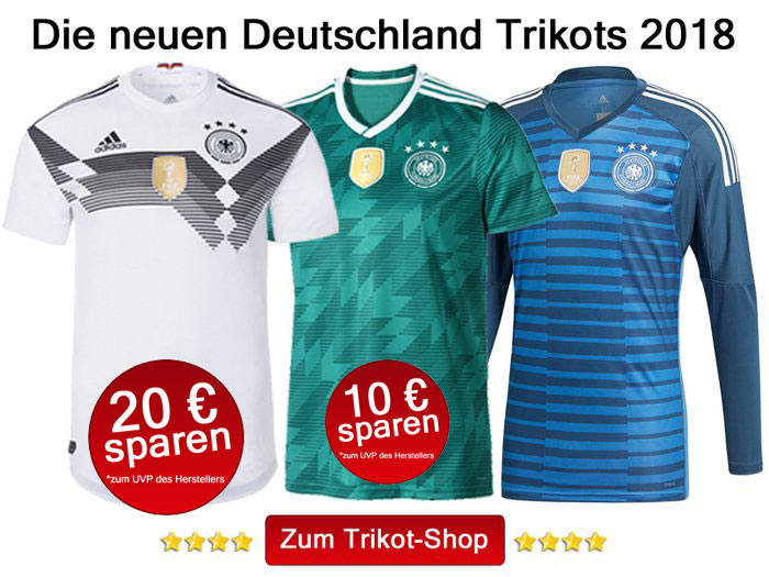 Die neuen Deutschland Trikots 2018 kaufen!