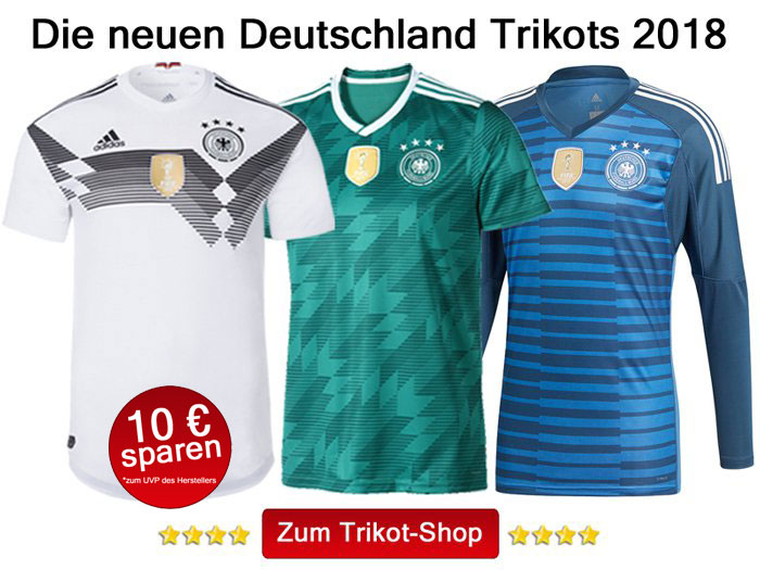 Die neuen Deutschland Trikots 2018 kaufen!